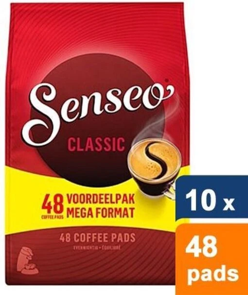 Senseo Classic Koffiepads - 10 X 48 Stuks -Koffiebenodigdheden Winkel