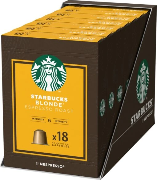 Starbucks By Nespresso Capsules Blonde Espresso Roast - 7 Doosjes à 18 Koffiecups -Koffiebenodigdheden Winkel 1043x1200 2