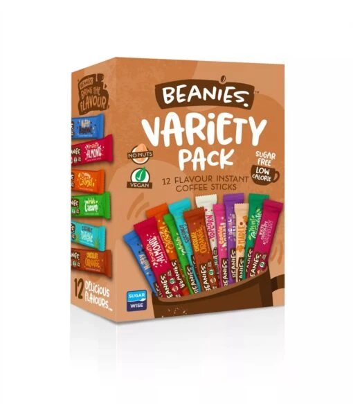 Beanies - Instant Koffie - Variety Pack - Koffie - Flavoured - Oploskoffie - 12 Sticks - Kado - Koffie Kado - Koffie Smaakjes -Koffiebenodigdheden Winkel 1049x1200 3