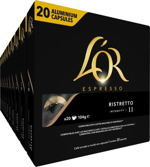 L'OR Espresso Ristretto Koffiecups - Intensiteit 11/12 - 10 X 20 Capsules -Koffiebenodigdheden Winkel 1079x1200 1