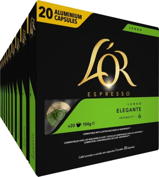 L'OR Lungo Elegante Koffiecups - Intensiteit 6/12 - 10 X 20 Capsules -Koffiebenodigdheden Winkel 1079x1200 3