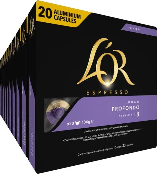 L'OR Lungo Profondo Koffiecups - Intensiteit 8/12 - 10 X 20 Capsules -Koffiebenodigdheden Winkel 1079x1200 5