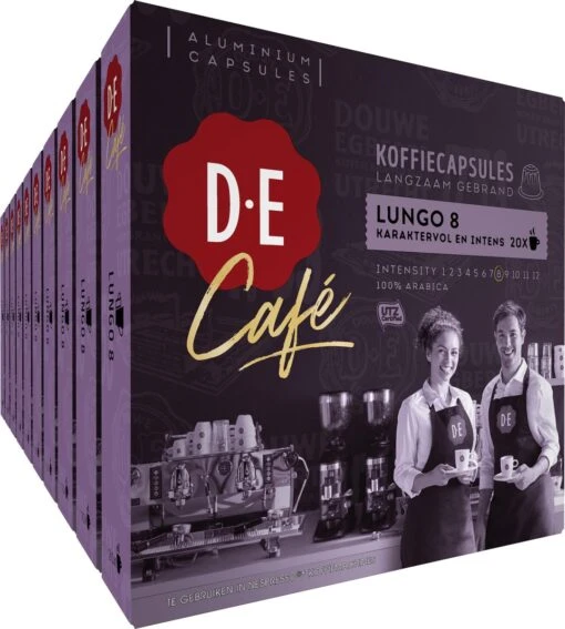 Douwe Egberts D.E Café Lungo Koffiecups - Intesiteit 8/12 - 10 X 20 Capsules -Koffiebenodigdheden Winkel 1079x1200 8