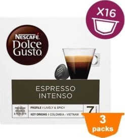 Nescafé Dolce Gusto Espresso Intenso Cups - 3 X 16 Stuks -Koffiebenodigdheden Winkel 1082x1200