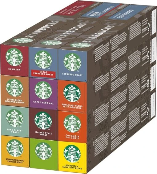 Starbucks® By Nespresso Probeerverpakking - 8 Varianten - 12 X 10 Capsules -Koffiebenodigdheden Winkel