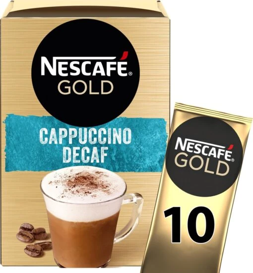 Nescafé Gold Cappuccino Decafé Oploskoffie - Ongezoet - 6 Doosjes à 10 Zakjes -Koffiebenodigdheden Winkel 1111x1200 2