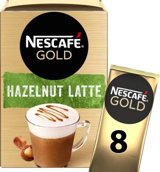 Nescafé Gold Hazelnoot Latte Oploskoffie - 6 Doosjes à 8 Zakjes -Koffiebenodigdheden Winkel 1111x1200 4