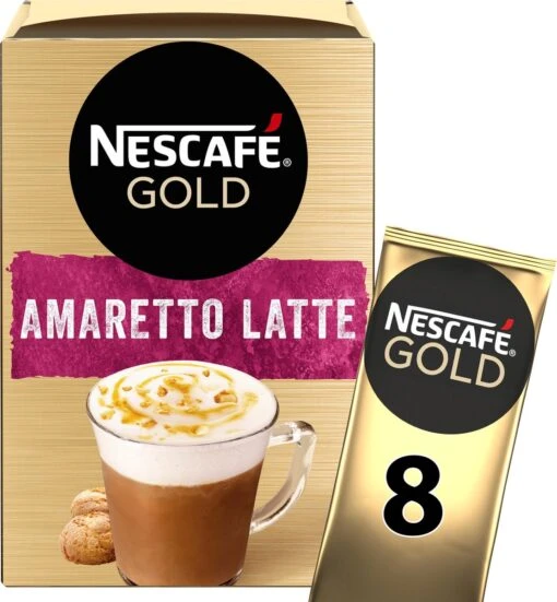 Nescafé Gold Amaretto Latte Oploskoffie - 6 Doosjes à 8 Zakjes -Koffiebenodigdheden Winkel 1111x1200 6