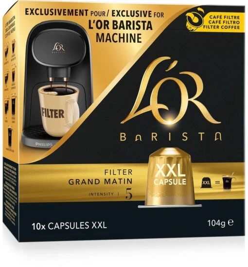 L'OR BARISTA XXL Filter Grand Matin (5) - 5 X 10 Koffiecups -Koffiebenodigdheden Winkel