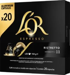 L'OR Espresso Ristretto Koffiecups - Intensiteit 11/12 - 10 X 20 Capsules -Koffiebenodigdheden Winkel 1128x1200