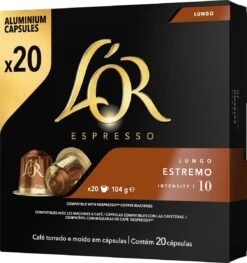 L'OR Lungo Estremo (10) - 10 X 20 Koffiecups -Koffiebenodigdheden Winkel 1128x1200 3