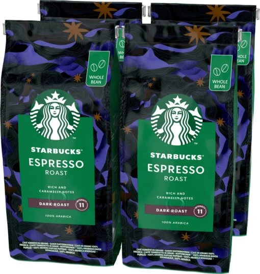 Starbucks Espresso Dark Roast Koffiebonen - 4 Zakken à 450 Gram -Koffiebenodigdheden Winkel