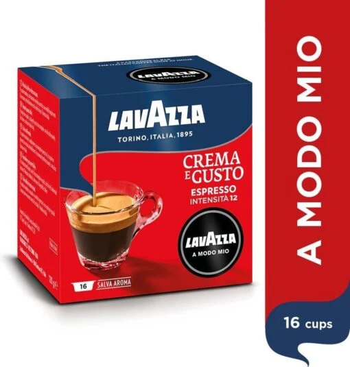 LAVAZZA A Modo Mio Crema E Gusto – 16 Cups -Koffiebenodigdheden Winkel