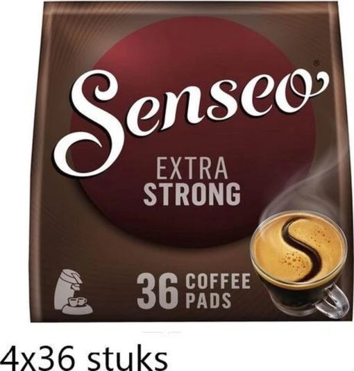 Senseo Base Extra Strong Koffiepads - 4 X 36 Pads -Koffiebenodigdheden Winkel