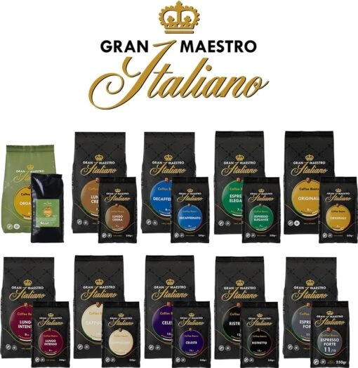 Gran Maestro Italiano - Orginale - Koffiebonen - Bonen Voor Espresso En Lungo - Arabica – 4 X 1kg -Koffiebenodigdheden Winkel