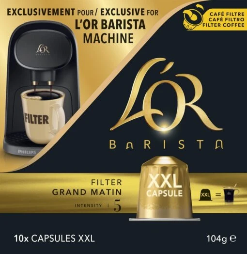 L'OR BARISTA XXL Filter Grand Matin (5) - 5 X 10 Koffiecups -Koffiebenodigdheden Winkel