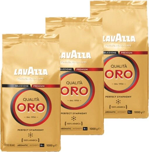 Lavazza Qualita Oro Koffiebonen 1kg X3 -Koffiebenodigdheden Winkel