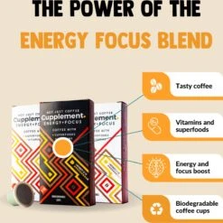 Cupplement Energy/Focus Blend Dark Roast Espresso - 10 Nespresso Koffiecups - Koffie Met Vitamines, Extra Cafeïne En Superfoods - Duurzame Biologische Afbreekbare Koffie Capsules -Koffiebenodigdheden Winkel 1198x1200 7