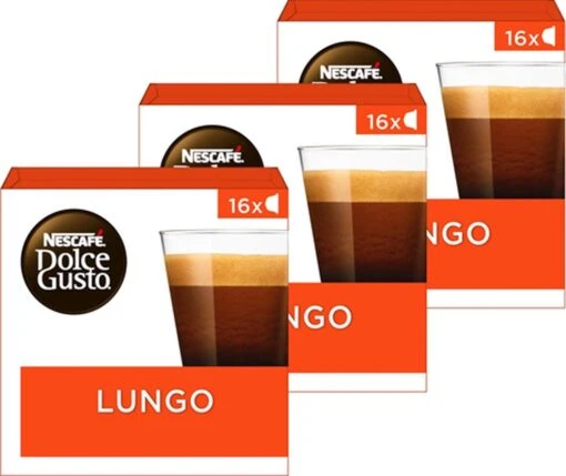 NESCAFÉ Dolce Gusto Lungo Koffie - 3 X 16 Cups -Koffiebenodigdheden Winkel