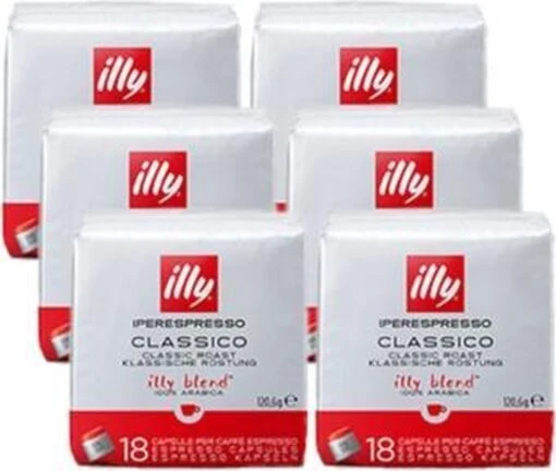 Illy - Iperespresso Koffie Home Classico 6 X 18 Capsules -Koffiebenodigdheden Winkel 1200x1016 2