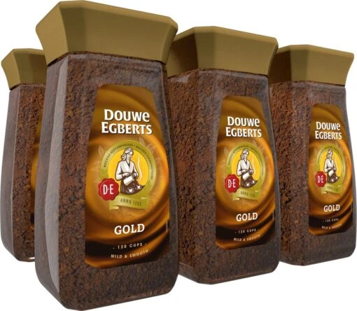 Douwe Egberts Gold Oploskoffie - 6 X Pot Van 200 Gram -Koffiebenodigdheden Winkel