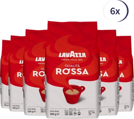 Lavazza Qualita Rossa Koffiebonen - 500 Gram X6 -Koffiebenodigdheden Winkel 1200x1068 1