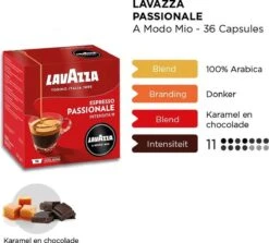 Lavazza A Modo Mio Passionale 36 Stuks -Koffiebenodigdheden Winkel 1200x1085