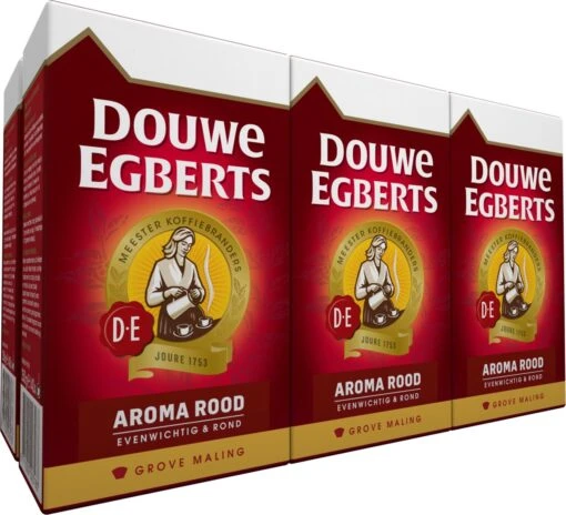 Douwe Egberts Aroma Rood Grove Maling Filterkoffie - 6 X 500 Gram -Koffiebenodigdheden Winkel