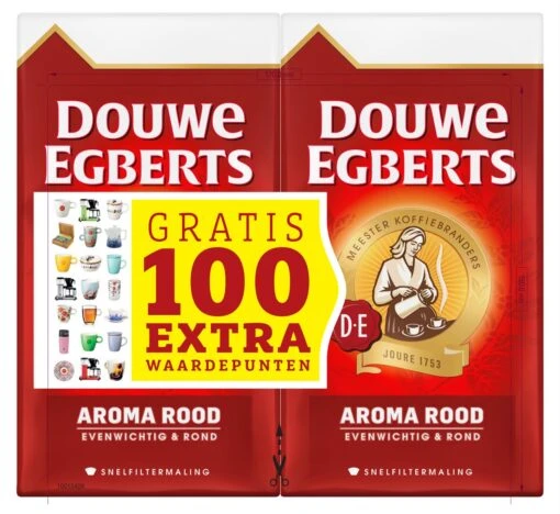 Douwe Egberts Aroma Rood Filterkoffie - Dubbelpak 6 X 1000 Gram -Koffiebenodigdheden Winkel