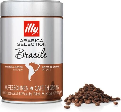 Illy Arabica Selection Brazilië - Koffiebonen - 250 Gram -Koffiebenodigdheden Winkel 1200x1104 1