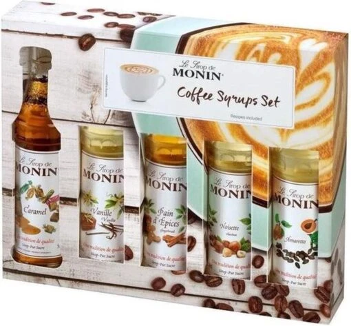 Monin Cadeau 10 Smaken Geschenkverpakking + Cocktailverpakking VOORDEEL PACK 10 Flesjes 5cl -Koffiebenodigdheden Winkel 1200x1112 2