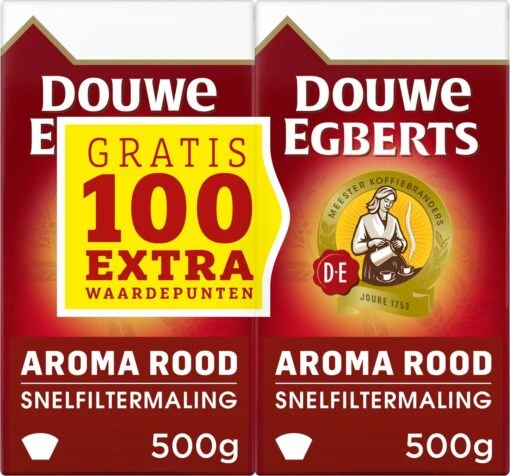 Douwe Egberts Aroma Rood Filterkoffie - Dubbelpak 6 X 1000 Gram -Koffiebenodigdheden Winkel