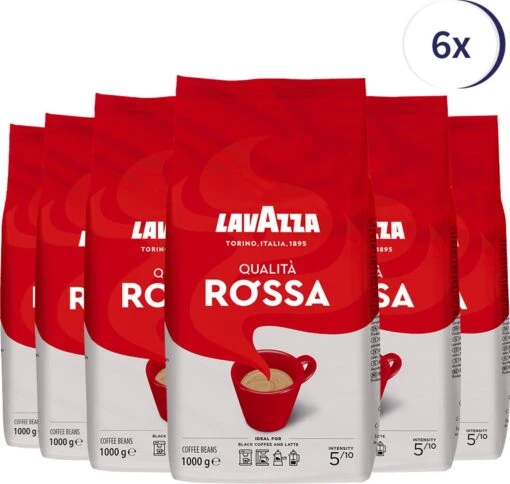 Lavazza Qualita Rossa Koffiebonen - 6x1KG -Koffiebenodigdheden Winkel