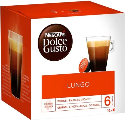 NESCAFÉ Dolce Gusto Lungo Koffiecups 3 Doosjes à 16 Capsules Geschikt Voor 48 Kopjes -Koffiebenodigdheden Winkel