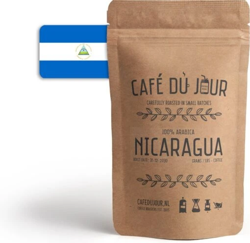 Café Du Jour 100% Arabica Nicaragua 1 Kilo Vers Gebrande Koffiebonen -Koffiebenodigdheden Winkel