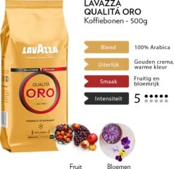 Lavazza Qualita Oro Koffiebonen - 500 Gram X4 -Koffiebenodigdheden Winkel 1200x1170 2