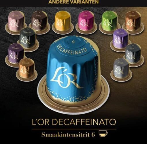 L'OR Espresso Decaffeinato Koffiecups - Intensiteit 6/12 - 10 X 10 Capsules -Koffiebenodigdheden Winkel 1200x1173 13