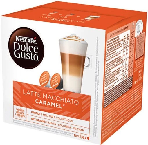 Nescafé Dolce Gusto Caramel Macchiato Capsules - 48 Koffiecups -Koffiebenodigdheden Winkel 1200x1179 1