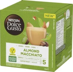 Nescafé Dolce Gusto Almond Macchiato Capsules - Vegan Koffie - 36 Koffiecups -Koffiebenodigdheden Winkel 1200x1184 1