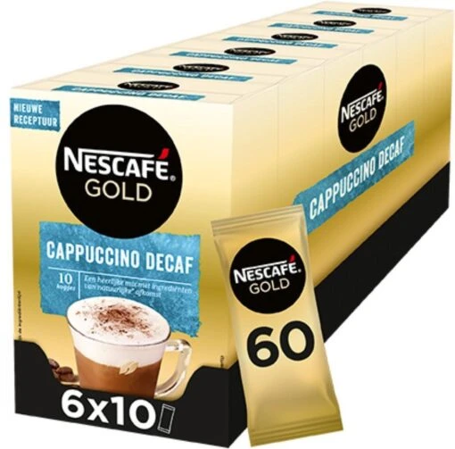 Nescafé Gold Cappuccino Decafé Oploskoffie - Ongezoet - 6 Doosjes à 10 Zakjes -Koffiebenodigdheden Winkel 1200x1184 4