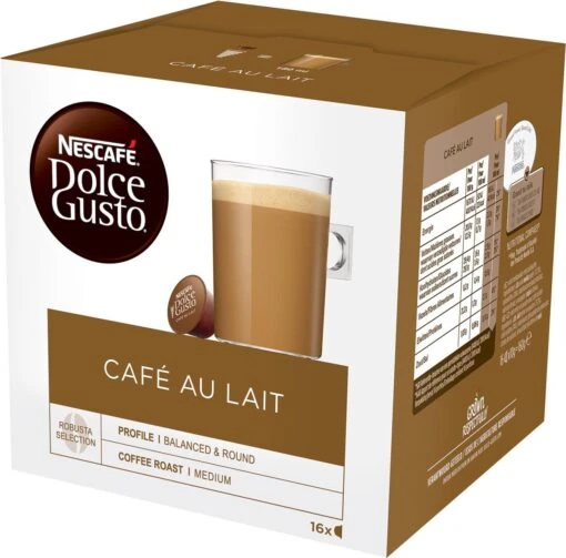 Nescafé Dolce Gusto Koffiecapsules - Café Au Lait - 3x 16 Cups -Koffiebenodigdheden Winkel 1200x1184 5