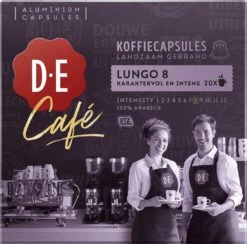 Douwe Egberts D.E Café Lungo Koffiecups - Intesiteit 8/12 - 10 X 20 Capsules -Koffiebenodigdheden Winkel 1200x1185