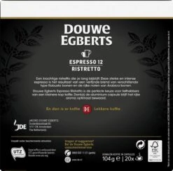 Douwe Egberts Espresso Ristretto (12) - 10 X 20 Koffiecups -Koffiebenodigdheden Winkel 1200x1186 5