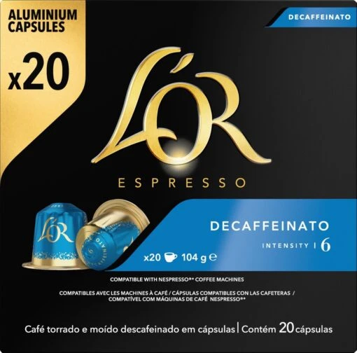 L'OR Espresso Decaffeinato (6) - 10 X 20 Koffiecups -Koffiebenodigdheden Winkel 1200x1187 7