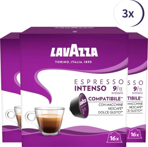 Lavazza Espresso Intenso Capsules - Geschikt Voor Dolce Gusto Apparaat - 16 Stuks X3 -Koffiebenodigdheden Winkel 1200x1188 1