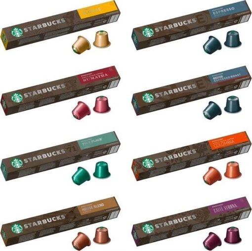 Starbucks® Nespresso Cups® Balanced Pack - 8 X 10 Stuks -Koffiebenodigdheden Winkel