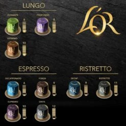 L'OR Lungo Elegante Koffiecups - Intensiteit 6/12 - 10 X 10 Capsules -Koffiebenodigdheden Winkel 1200x1200 125