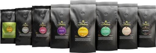 Gran Maestro Italiano - Koffiebonen - Koffiebonen Proefpakket - Alles Van Gran Maestro Italiano - 8x 250g -Koffiebenodigdheden Winkel