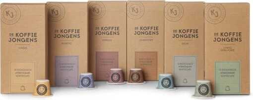 Biologisch Afbreekbare Koffiecups - Proefpakket 180x - De Koffiejongens -Koffiebenodigdheden Winkel 1200x473 1