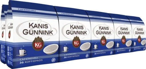 Kanis & Gunnink Cafeïnevrij Koffiepads - 10 X 36 Pads -Koffiebenodigdheden Winkel